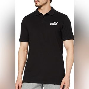 Puma ESS Pique Short Sleeve Polo Shirt *Cotton Black*
